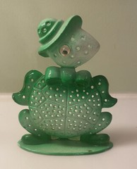 Retro Green TURTLE Metal Earring Tree Jewelry Holder Revere Mfg USA GOOGLY EYES