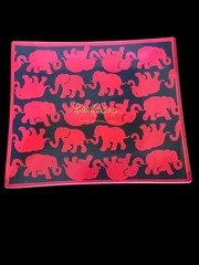 Lilly Pulitzer Pink Blue Elephant Glass Trinket Tray Tusk In Sun 6.5” X 7.5”