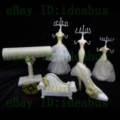SET gold Mannequin Shoe Sofa T-bar Display Holder Multi-Purpose Organisers Stand
