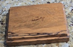 7¾” Philipine Craft Handmade Rectangle Wood Stand Safekeeping Hideaway Spalting