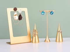 Big Gold Engagement Ring Holder – 2pcs, 3.1″ Height, Display Stand for Sellin…
