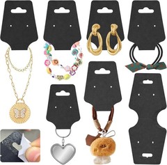 200PCS Bracelet Display Cards Necklace Holder Cards Self Adhesive Jewelry Pac…