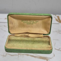 Vintage Green Renaud-paris 1817 American Depot Boston Cufflinks Presentation Box
