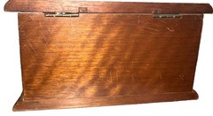 Vintage Retro Brown Wooden Jewelry Box w/ Drawers & Mirror Mini Dresser Style