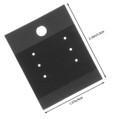 200Pcs Black Velvet Earring Display Cards with Holes Reusable Paper for Jewelry