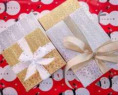 BULK Cardboard Jewelry Gift Boxes w/ Cotton Fill Padding – Silver Foil 11 Sizes