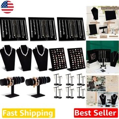 22 Piece Velvet Jewelry Display – Necklace Bracelet Earring Ring Stand