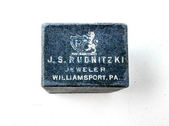 Vintage Jewelry Store J.S. Rudnitzki Jeweler PA Cardboard with Velvet Lining