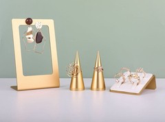 Big Gold Engagement Ring Holder – 2pcs, 3.1″ Height, Display Stand for Sellin…