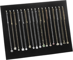 KUKUVR Velvet Necklace Display Stand (Black 17 Hook) | Jewelry Bracelet Pendant
