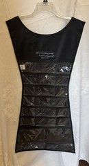 Hanging Jewelry Organizer Little Black Dress 20 Pockets 12 Back Hoops