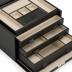 WOLF Palermo Large Jewelry Box Black Anthracite BRAND NEW