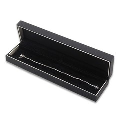 Elegant Matte Black Hinged Jewelry Gift Box