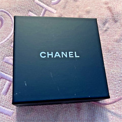 CHANEL Black Square Paper Jewelry EMPTY Box w/ Jewelry Pouch Included 9x9x3 cm