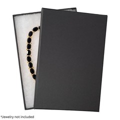Matte Black Cotton Filled Jewelry Boxes – Pack of 10, 9″x6″ Storage Solution