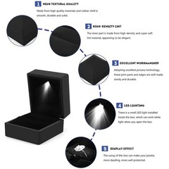 Luxury LED Ring Box for Engagement Wedding Jewelry Gift Display Box