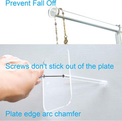 Acrylic Jewelry Display Holder Necklace Bracelet Hanging Organizer Clear 2-Tier