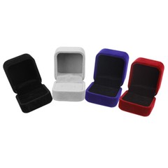 Lot 5 Velvet Ring Boxes Jewelry Gift Earring Holder Proposal Engagement Wedding