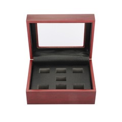 7 Holes Championship Ring Display Wooden Box Collection Storage Holder Case