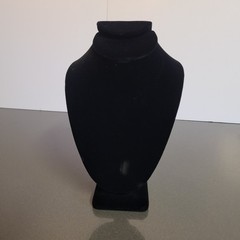 Black Velvet Necklace Pendant Display Stand Holder Jewelry Mannequin Bust Medium