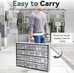 Locking Aluminum Display Case Showcase 24″ x 20″ Trade Show f Card Coin Jewelry