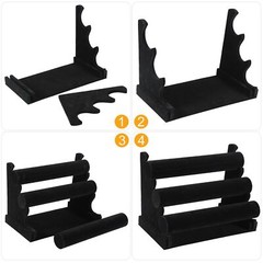 3-Tier Bracelet Display Stand Watch Holder Velvet Jewelry Bangle Rack Organizer