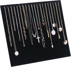 20 Slot Velvet Necklace Display Board Jewelry Organizer Stand for Shop Selling