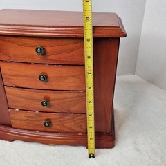 🖤Vintage Wood Jewelry Box