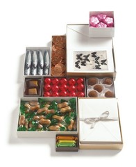 White Swirl with Clear Top Cotton Filled Jewelry Boxes