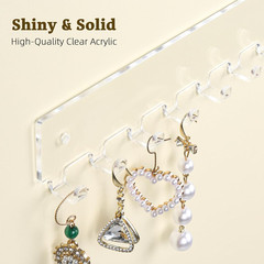Acrylic Necklace Holder 2 Pack Wall Mounted Necklace Organizer Hanging Jewelry O