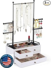 Organizador de joyas Caja de almacenamiento con cajón para joyas de madera.neuvo