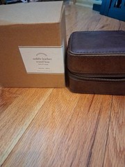 Pottery Barn Saddle Leather Travel Box