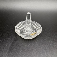 Vintage 24% Lead Crystal round ring holder