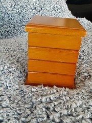 Womens Wood Jewelry Box Four Tier Flex Zorb