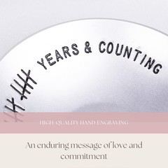10Th Anniversary Tin Gifts – 4 In., Engraved, Aluminum Wedding Ring Holder Dish