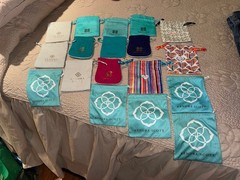 Lot Of 18 Dust Bags Brighton Kendra Scott Rustic Cuff Mint!!