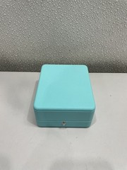 Tiffany & Co Blue Leather Jewelry Box, 4in