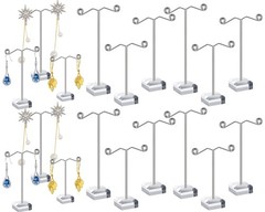 18 Pcs Metal Earring T Stand Jewelry Display Rack for Exhibition Trade Showcase