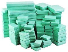 Teal Blue Cotton Filled Jewelry Boxes Lots of 25-50-100