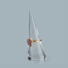 5pcs Acrylic Cone Shape Display Stand for Ring Jewellery Holders Home Shop Clear