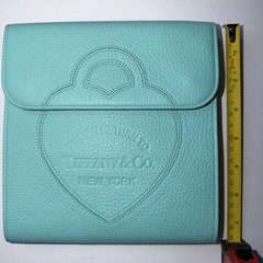 Tiffany & Co. Tiffany Blue Grain Leather Fold-Out Jewelry Case Travel Organizer