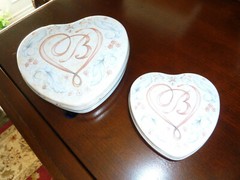 Brighton Heart Shaped Tin Jewelry Box Good Cond. 2 sizes available 