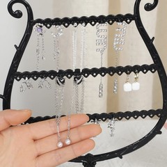 1pc Creative Wine Glass Jewelry Display Stand Necklace & Earring Organizer