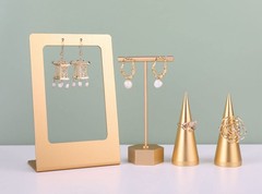 Big Gold Engagement Ring Holder – 2pcs, 3.1″ Height, Display Stand for Sellin…