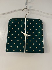 Galante Studio Vintage Travel Folding Make-Up Jewelry Bag Polka Dots 29 X 12