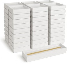 White Swirl with Clear Top Cotton Filled Jewelry Boxes