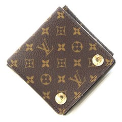 Louis Vuitton Monogram Jewelry Case Brown Canvas Coin Purse Pouch Wallet Japan