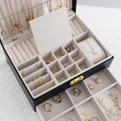 Jewelry Box for Women Girl Wife – Large PU Leather Jewelry Organizer Storage …