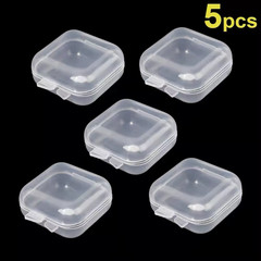 Transparent Plastic Jewelry Box with Buckle Closure Large Capacity 30 Compartmen