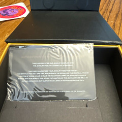 GLD Black Box, Leather Jewelry Pouch, Authenticity Card, and Sticker.